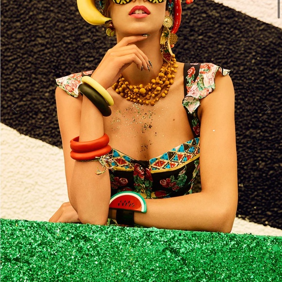 Camilla Multicolor Floral bustier top with shoulder frill - Picture 3 of 9